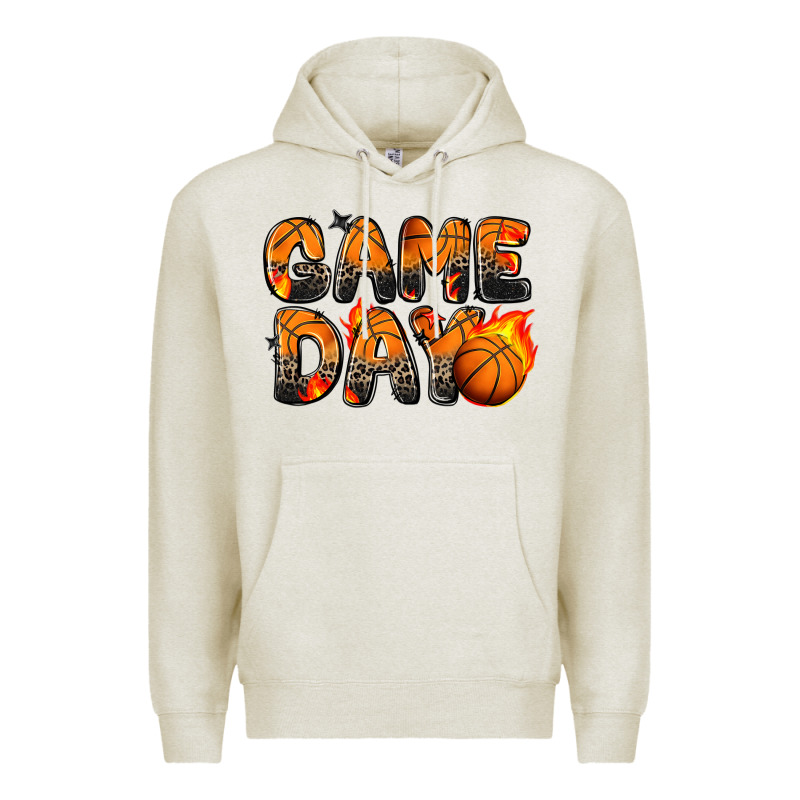Game Day Basketball Leopard Premium Hoodie by Zillion Design Studio | Teevron