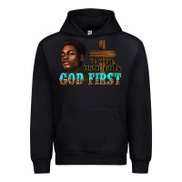 Black a wise man puts god first Urban Hoodie - texasbilliewilder