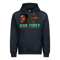 Navy a wise man puts god first Urban Hoodie - texasbilliewilder