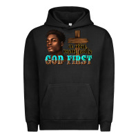 Pigment Black a wise man puts god first Urban Hoodie - texasbilliewilder