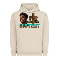 Pigment French Oak a wise man puts god first Urban Hoodie - texasbilliewilder