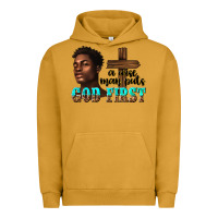 Pigment Peanut Butter a wise man puts god first Urban Hoodie - texasbilliewilder