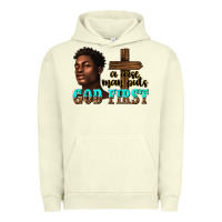 Pigment Pistachio a wise man puts god first Urban Hoodie - texasbilliewilder
