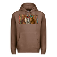 Chestnut Horses with serape and leopard Premium Hoodie - RanaPortraitStore