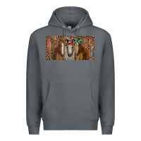 Rock Horses with serape and leopard Premium Hoodie - RanaPortraitStore
