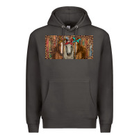 Smoke Horses with serape and leopard Premium Hoodie - RanaPortraitStore