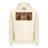 Tofu Horses with serape and leopard Premium Hoodie - RanaPortraitStore