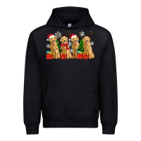 Black golden dogs with christmas Urban Hoodie - Zillion Design Studio