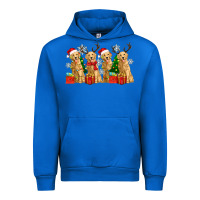 Cobalt golden dogs with christmas Urban Hoodie - Zillion Design Studio