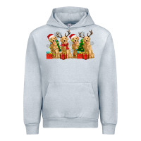 Heather Grey golden dogs with christmas Urban Hoodie - Zillion Design Studio