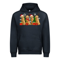 Navy golden dogs with christmas Urban Hoodie - Zillion Design Studio