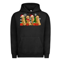 Pigment Black golden dogs with christmas Urban Hoodie - Zillion Design Studio