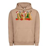 Pigment Burro golden dogs with christmas Urban Hoodie - Zillion Design Studio