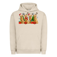 Pigment French Oak golden dogs with christmas Urban Hoodie - Zillion Design Studio