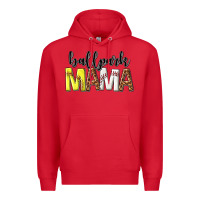 Red ballpark mama Premium Hoodie - texasbilliewilder