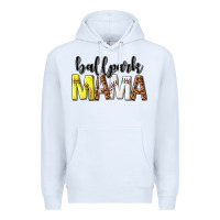 White ballpark mama Premium Hoodie - texasbilliewilder