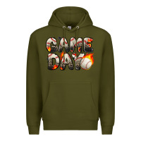 Army Green game day baseball leopard Premium Hoodie - Zillion Design Studio