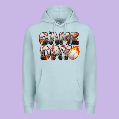 Game Day Baseball Leopard Premium Hoodie Designed By Zillion Design Studio