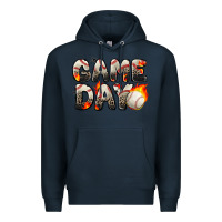 Navy game day baseball leopard Premium Hoodie - Zillion Design Studio