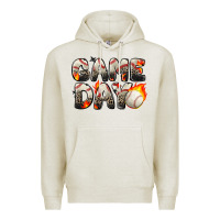 Oatmeal Heather game day baseball leopard Premium Hoodie - Zillion Design Studio