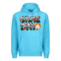 Ocean Blue game day baseball leopard Premium Hoodie - Zillion Design Studio