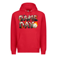 Red game day baseball leopard Premium Hoodie - Zillion Design Studio