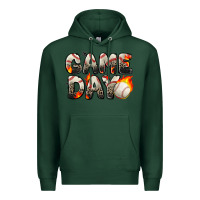 Sports Green game day baseball leopard Premium Hoodie - Zillion Design Studio