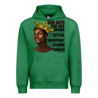 Emerald afro man god says you are Urban Hoodie - texasbilliewilder