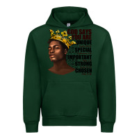 Forest Green afro man god says you are Urban Hoodie - texasbilliewilder