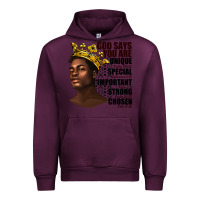 Mauve Wine afro man god says you are Urban Hoodie - texasbilliewilder
