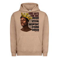 Pigment Burro afro man god says you are Urban Hoodie - texasbilliewilder