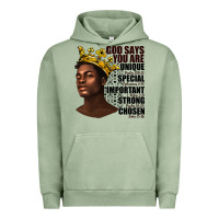 Pigment Oil Green afro man god says you are Urban Hoodie - texasbilliewilder