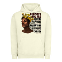 Pigment Pistachio afro man god says you are Urban Hoodie - texasbilliewilder