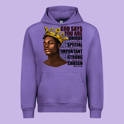 Urban Hoodie afro man god says you are
