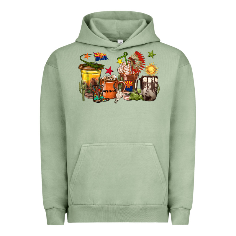 Arizona Coffee Cups Urban Hoodie by texasbilliewilder | Teevron