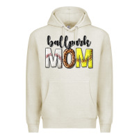 Oatmeal Heather ballpark mom Premium Hoodie - texasbilliewilder