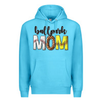 Ocean Blue ballpark mom Premium Hoodie - texasbilliewilder