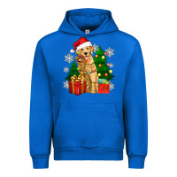 Cobalt christmas golden dog Urban Hoodie - Zillion Design Studio