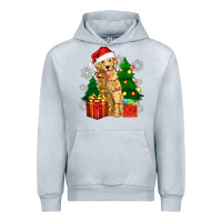 Heather Grey christmas golden dog Urban Hoodie - Zillion Design Studio