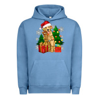 Pigment Pebble Blue christmas golden dog Urban Hoodie - Zillion Design Studio