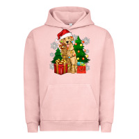 Pigment Salmon christmas golden dog Urban Hoodie - Zillion Design Studio