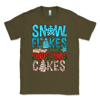 Army Green Snow Flakes aAd Christmas Cakes Classic Tee - BundleAndBundleShop