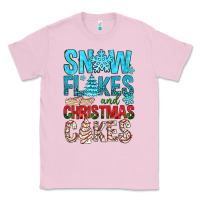 Bubblegum Pink Snow Flakes aAd Christmas Cakes Classic Tee - BundleAndBundleShop