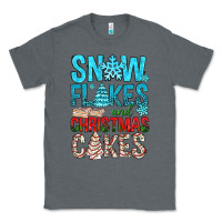 Charcoal Heather Snow Flakes aAd Christmas Cakes Classic Tee - BundleAndBundleShop