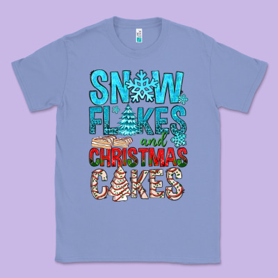 Snow Flakes Aad Christmas Cakes Classic Tee Designed By Bundleandbundleshop