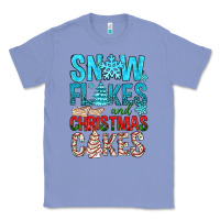 Colony Blue Snow Flakes aAd Christmas Cakes Classic Tee - BundleAndBundleShop