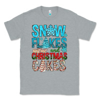 Heather Grey Snow Flakes aAd Christmas Cakes Classic Tee - BundleAndBundleShop
