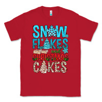 Red Snow Flakes aAd Christmas Cakes Classic Tee - BundleAndBundleShop