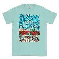 Seafoam Snow Flakes aAd Christmas Cakes Classic Tee - BundleAndBundleShop