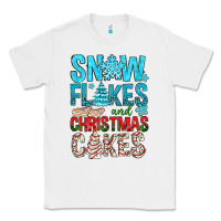 White Snow Flakes aAd Christmas Cakes Classic Tee - BundleAndBundleShop